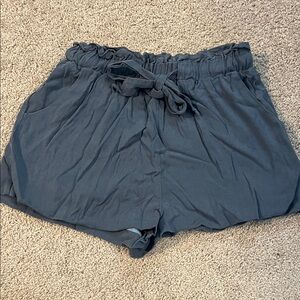 High Waist Navy Blue Women's Shorts